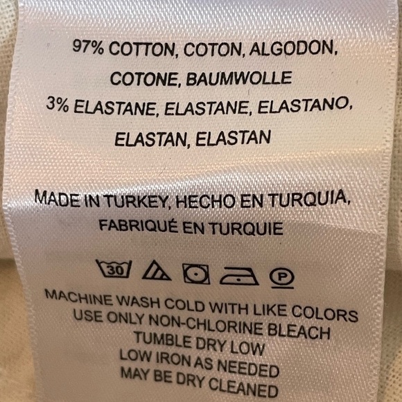 Pilcro and the Letterpress jeans cream with stripes sz 26 raw hem - Picture 8 of 10